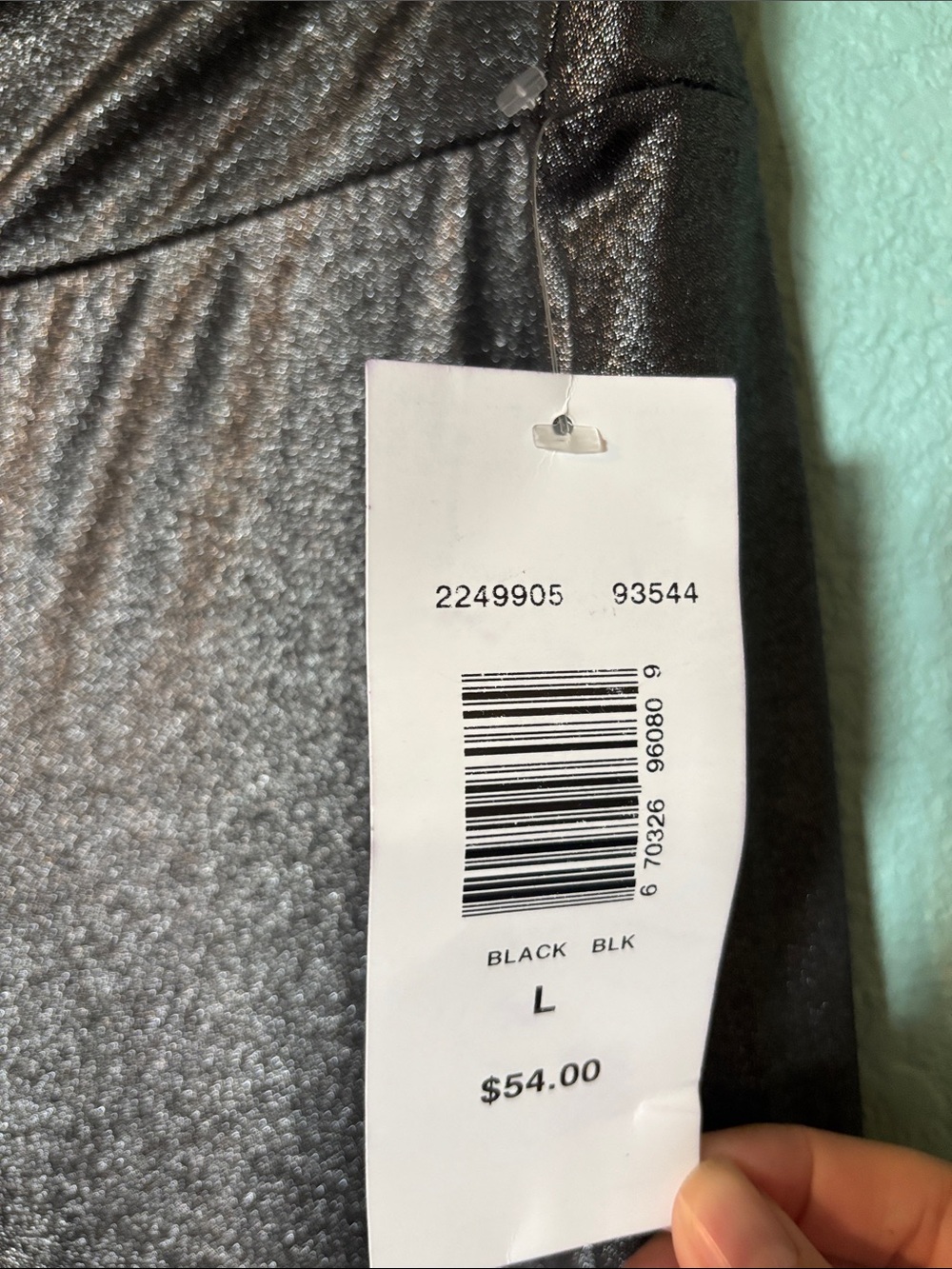 Allison Taylor Metallic Black Silver Wide Leg Pants Women’s Large NWT - Picture 3 of 5